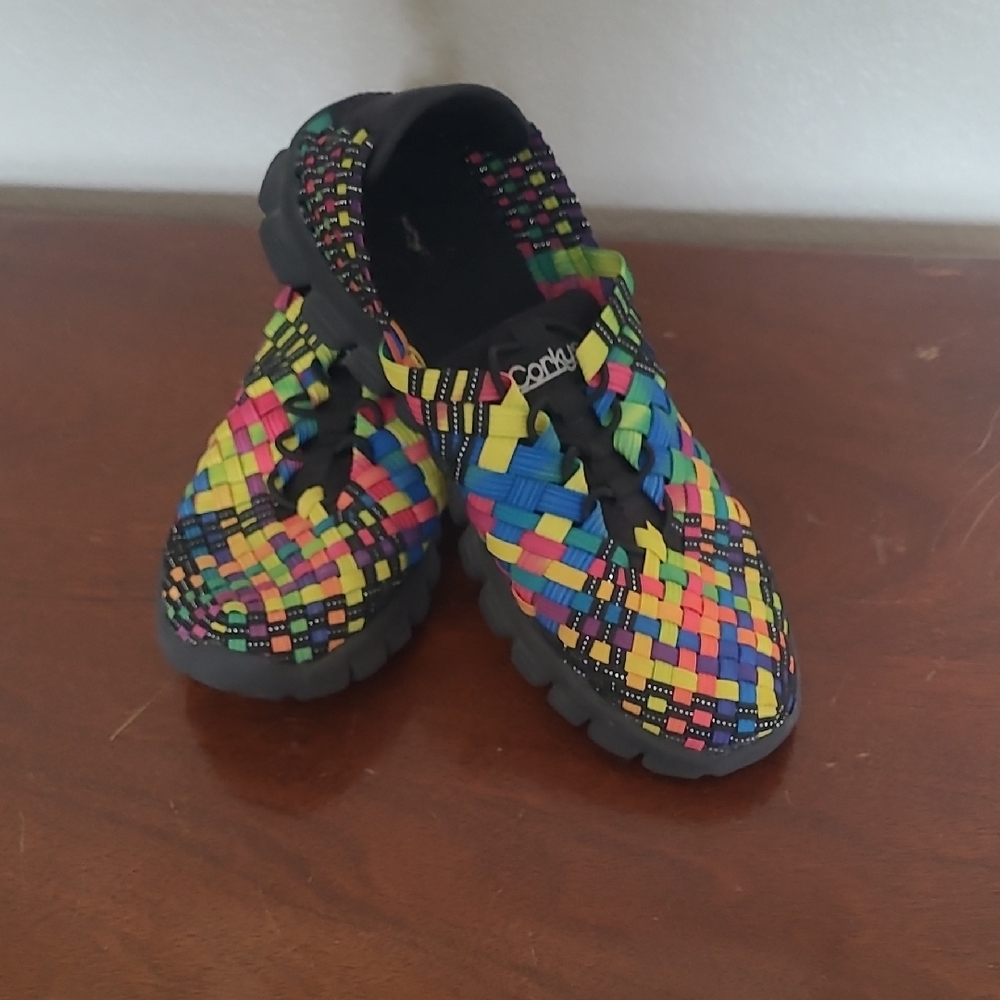 Corkys Multicolor Woven Flats